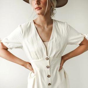 Maxwell Cream Jumpsuit Size Small